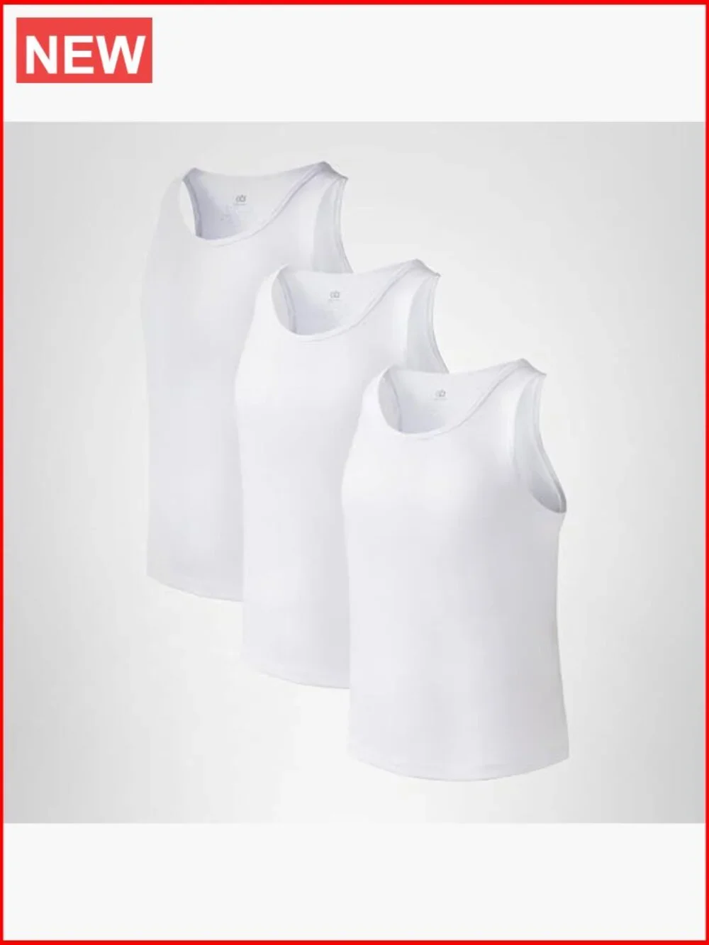 Bamboo Rayon Tank Top Undershirts Moisture-Wicking A-Shirt for Men 3 Pack